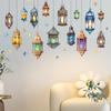 Retro Chandelier Festival PVC Removable DIY Adhesive Stickers for Middle East Celebration Decor