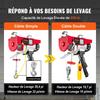 Electric Hoist, 550 lbs Lifting Capacity, 510W 220V Electric Steel Wire Winch with 14ft Wired Remote Control, 40ft Single Cable Lifting Height & Pure