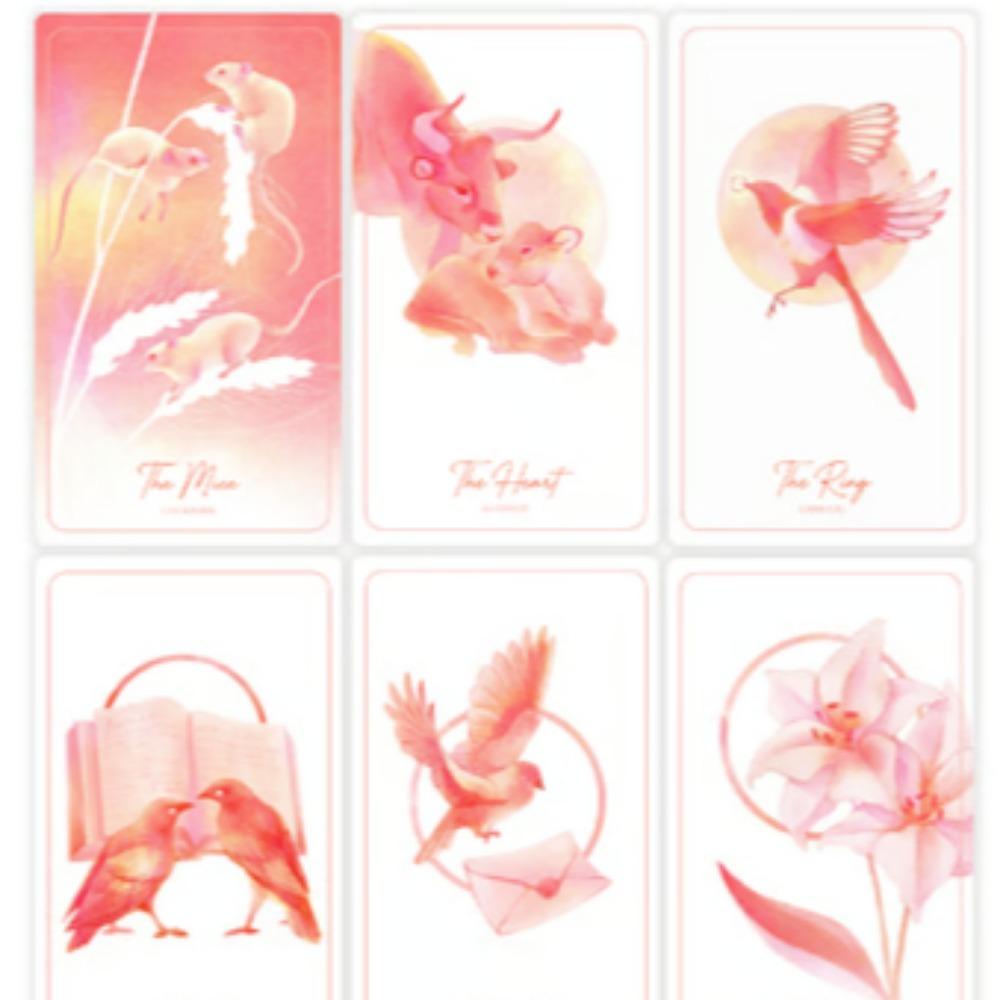 Sowa i Sroka Lenormand 10,3*6 cm Talia 36 kart Lenormand tradycyjnie ilustrowana tuszem (Wersja Sowa)