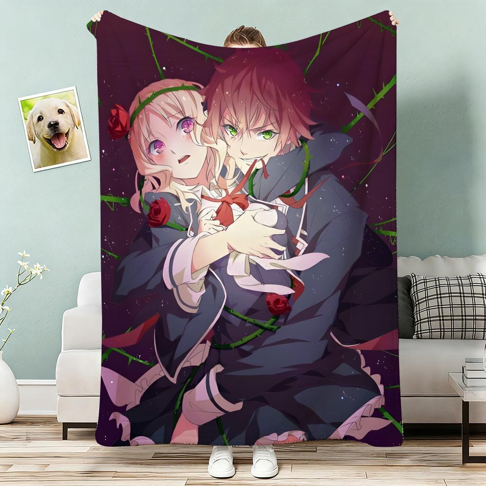 Anime D-Diabolik Lovers Movie Throw Lightweight 240g Flannel Blanket Soft Skin-friendly for Summer Cooling