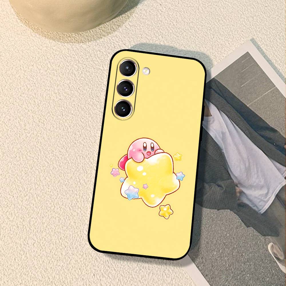 J-Kirby Phone Case Black Ultra-thin Shockproof Case For Samsung S24/S25/S22/S30/Note20/Lite/Ultra/5G/Plus/FE