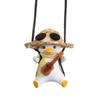 Gypsum Cool White Swing Duck with Sunglasses Automoblie Decor Car Rearview Mirror Ornaments Creative Duck Auto Decoration