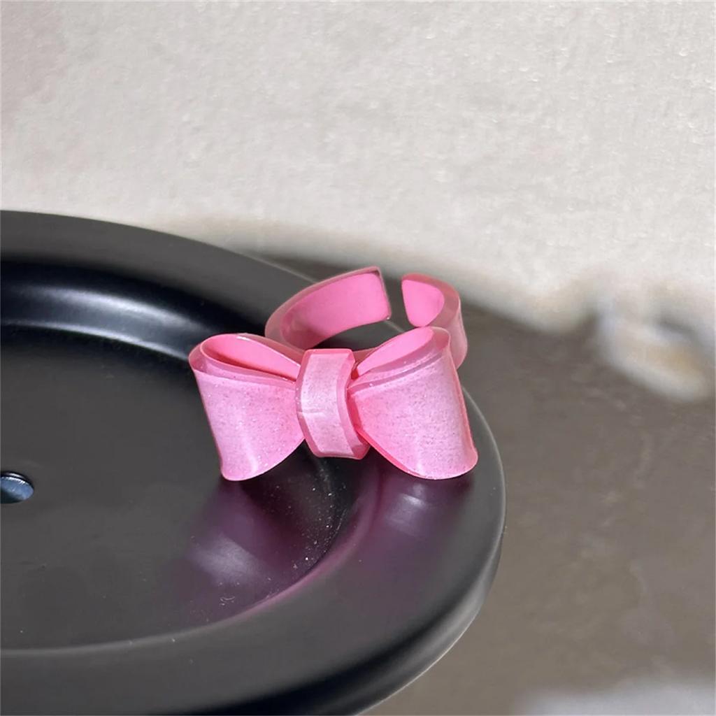 Cute Trendy Big Round Acrylic Resin Rings Sets for Women Geometric Colorful Finger Ring for Girls Party Korean Fashion Jewelry