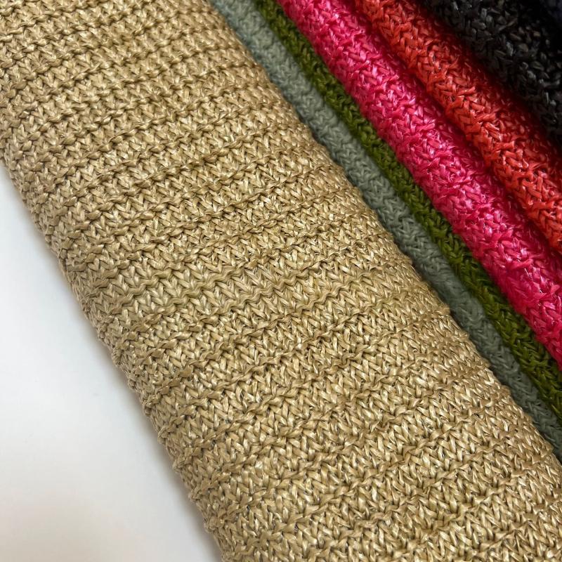 1 Yard PP Raffia Woven Fabric Breathable Eco-Friendly PP Straw Hand Knit Material Handmade DIY Beach Straw Hand Bag Material