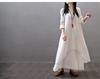 JINJUDUO Long Plus Loose Layered Maxi Long Size Women's Dress, Spring/Summer, Slimming, Size, Fit, Look, A-Line, Length, Sleeves, Linen-Like,