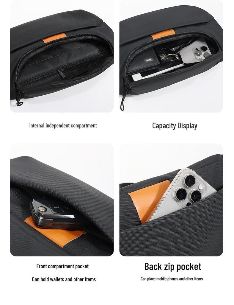 Trendy Men's Minimalist Crossbody Backpack: Lightweight, Stylish, and Functional for Outdoor Use