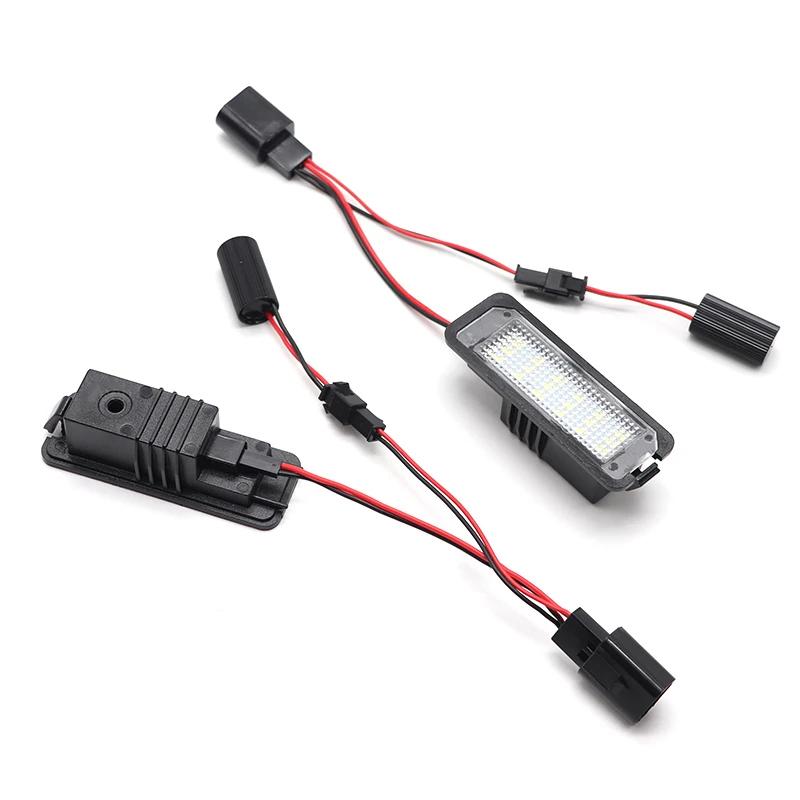 Plate Light Lamp Car Lamp For VW Passat B6 CC Eos Golf 4 5 6 7 MK7 Polo Superb Seat Leon Altea 2pcs LED License Numb