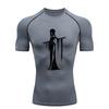 Gothic Ghost Design  Men's Sports T-shirt Training Fitness Compression Workout T-Shirt Athletic Tees