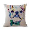 Creative Bulldog Pillow Case Linen Cartoon Dog Decorative Pillowcases Cute Bulldog Throw Pillow Case Kussensloop Almohada Zt274