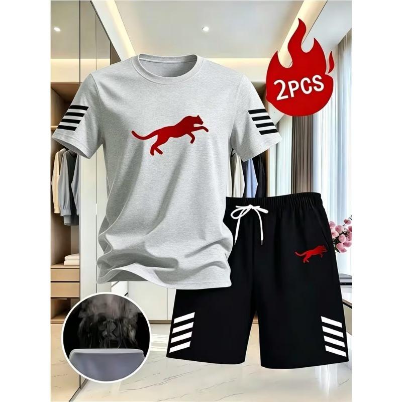 Neue Street Trendy Herren Sommer Atmungsaktiv Sportbekleidung Kurzarm Shorts Leicht Schnelltrocknend Bequem Modisch Sport