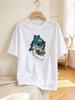 Unisex T-shirt Skull Print Casual Summer Tee Comfortable Streetwear Top