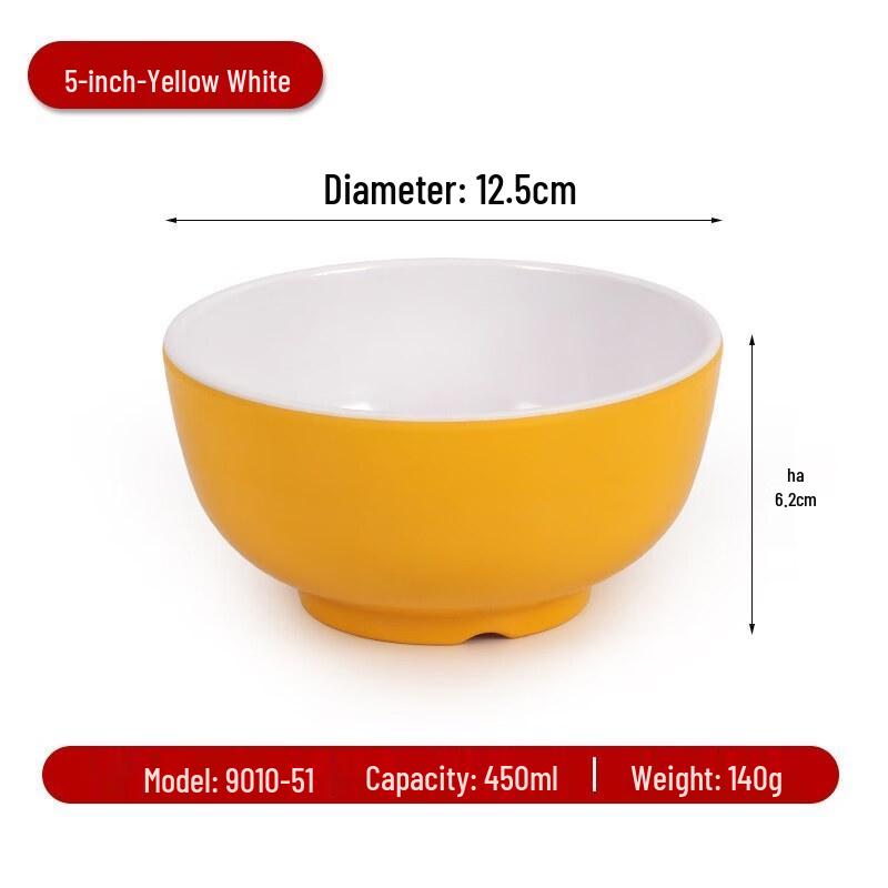 Tian Yajing Thickened Melamine Two-Tone Rice Bowls