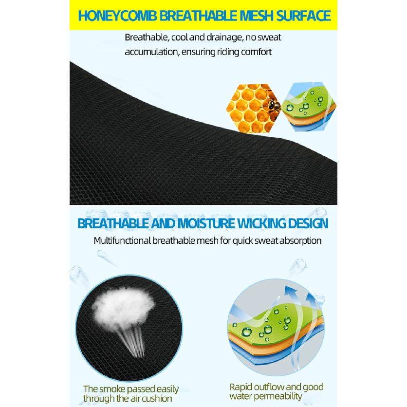 Motorcycle Mesh Insulation Breathable Seat Cushion Cover For BMW R1200R R1250R R1200RS R1250RS R1250 R1200 R 1200 1250 R 1200R