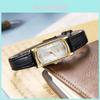 Gedi Ladies Rectangular Leather Watch With 30m Water Resistance For Fashion