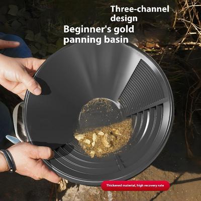 1/3/5 Pièces Pelle à Or d'Extérieur avec Design à Nervures Équipement de Lavage d'Or Outil de Prospection Pour Exploitation Aurifère Détecteur de Métaux