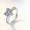Copper Ring Heart For Women Cassic Wedding Jewelry Engagement Bands Fine Zircon Fashion Gift Party High Quality