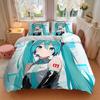 Virtual Vocaloid Character Print 3Pcs Bedding Setduvet Cover With 2 Bedropillowcase Home Birthday Gift