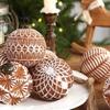 12PCS Brown Xmas Hanging Ball 8cm Christmas Spheres Pendant  Merry Christmas Decoration