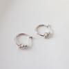 knot hoop earrings 925 sterling silver gold plated  fashion huggie earrings for women