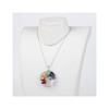 Collier - Arbre de vie - 7 Chakras - Métal hypoallergénique - Longueur 42cm - Pendentif 60x50mm