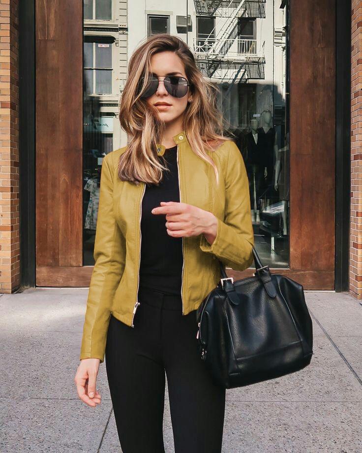 Women's PU Leather Suit Jacket