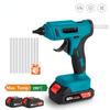 100W Cordless Electric Hot Melt Glue Gun 11mm Glue Stick Anti-scald Nozzle Rechargeable DIY Repair Tool