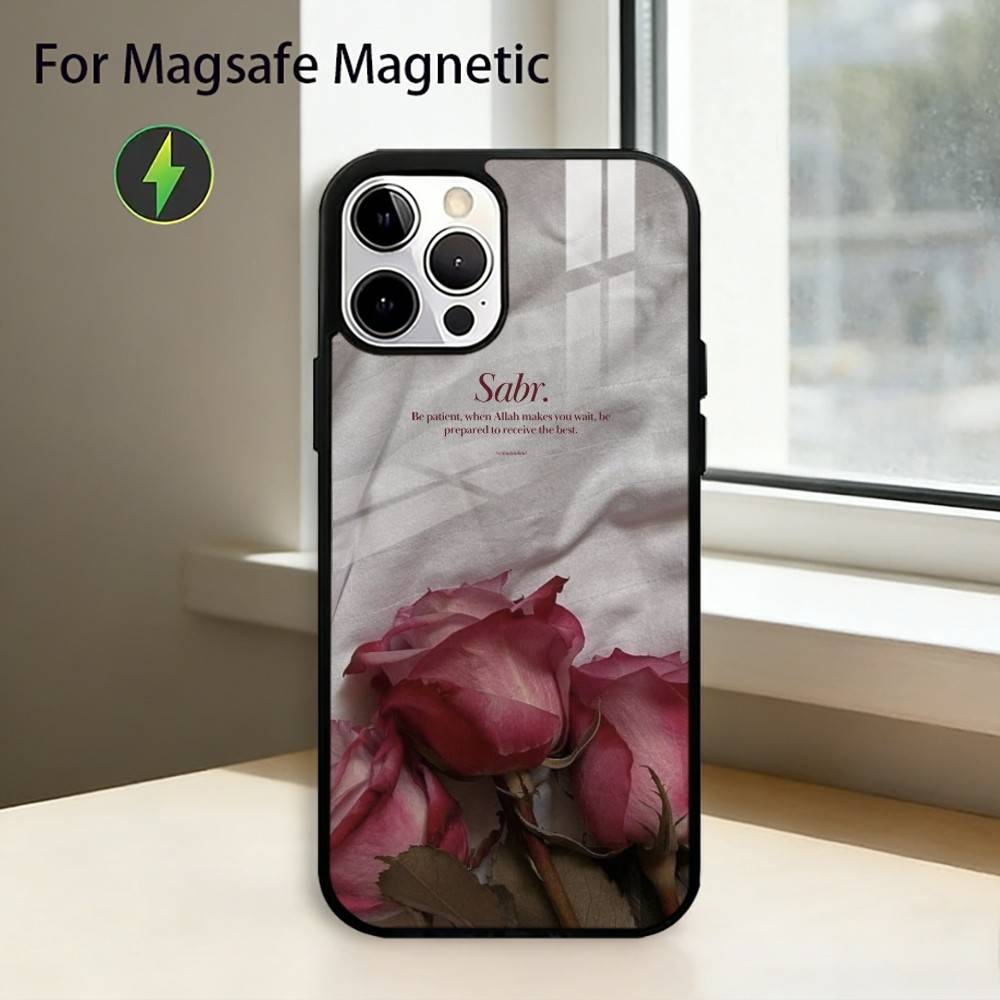 Koran-Sabr Islam Geduld Handyhülle Für iPhone17,16,15,14,13,12,11 Plus,Pro Magnetisch Für Magsafe Kabelloses Laden
