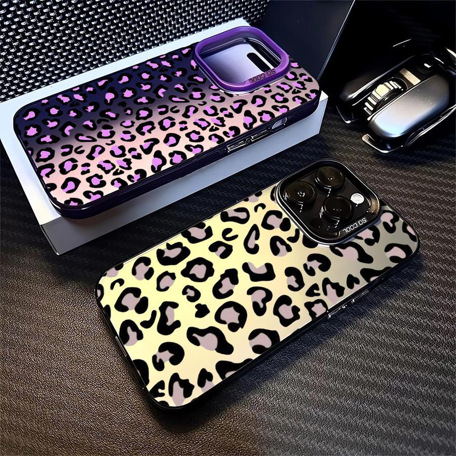 Leopard Print Pattern Six Color Phone Case For iPhone 16 15 14 13 12 11 Pro Max 7 8 Plus XR XS Max Shockproof Matte Back Cover