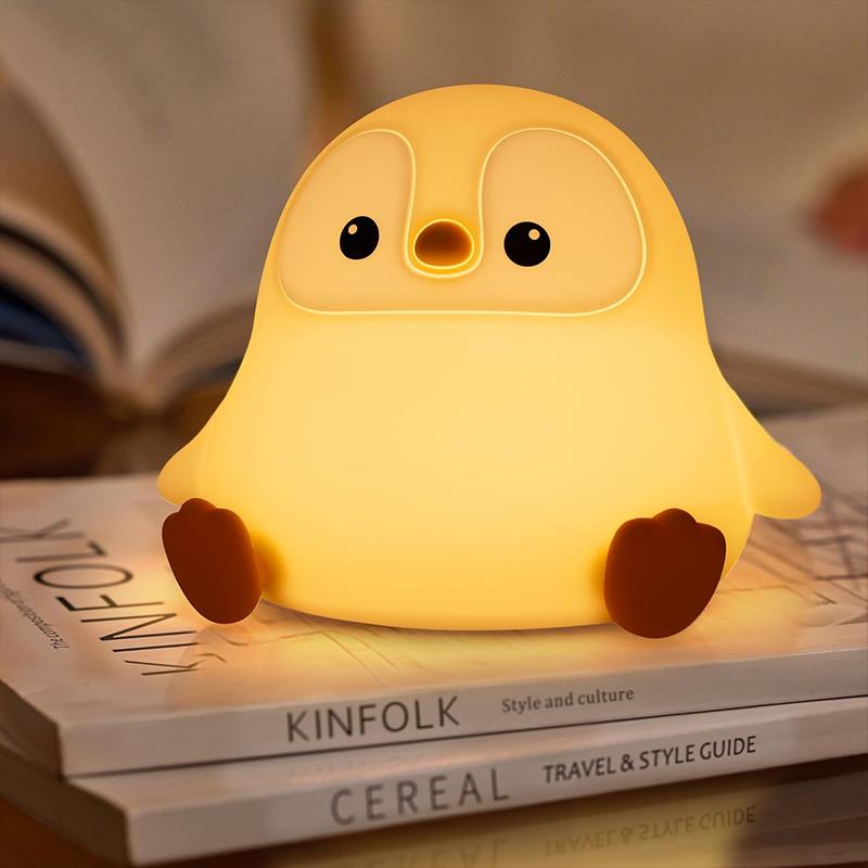 

Милый ночник-пингвин, светодиодная мягкая лампа-новинка, 2 уровня яркости, ночник для детской спальни, декор для общежития