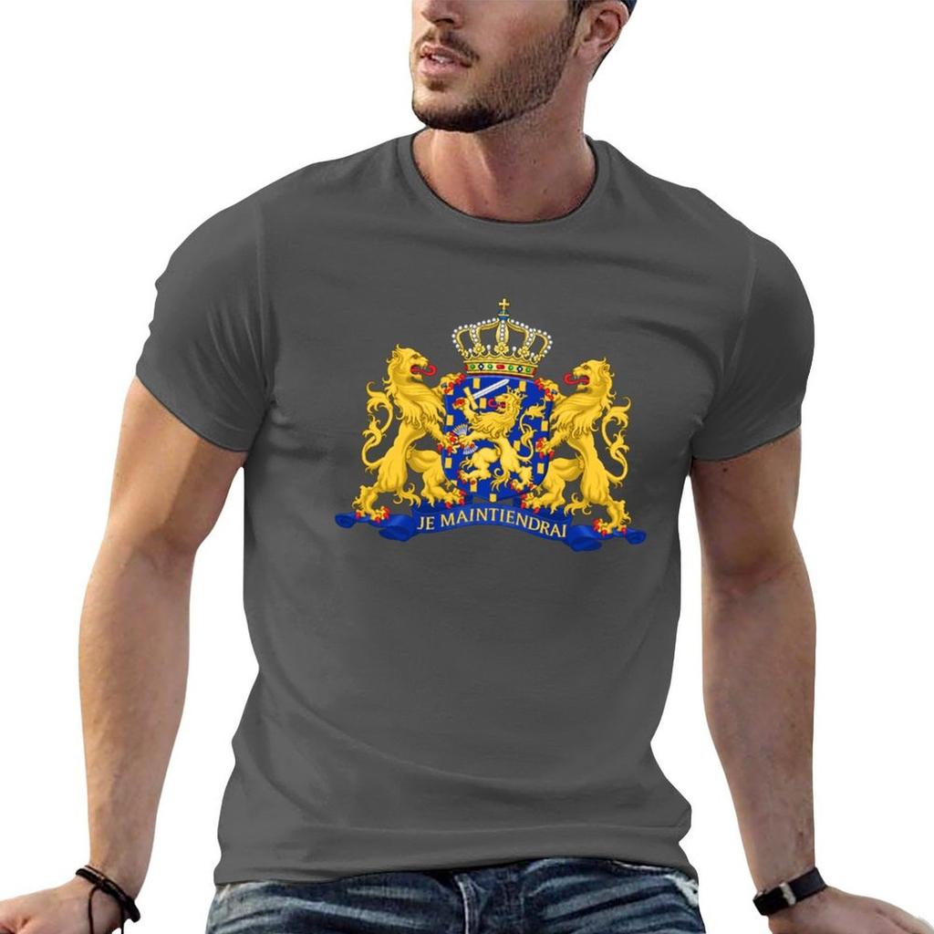 Netherlands Coat Of Arms Tshirt T Shirt Custom Print Unisex T Shirt Cotton 100 T Shirt Unisex 100 Cotton Luxury Brand Tshirt