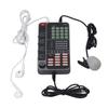 Voice Changer Live Sound Card Portable Voice Disguiser with Bluetooth DJ Controller for Live Streaming Singing Gaming