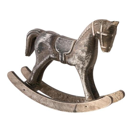 

Деревянная фигурка лошадки-качалки, ретро миниатюрная лошадка, деревенское настольное украшение, статуэтка лошадки-качалки для дома, центральный элемент для стола, полка, шкаф A