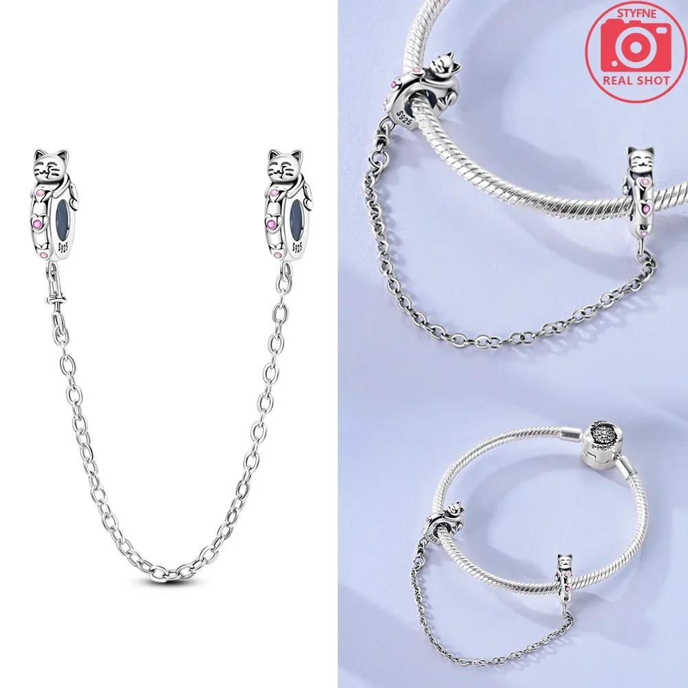 Original Butterfly Red Crab Crayfish Heart Blue Zircon Charm Beads Fit Braceletcopper Women Diy Fine Gift Jewelry Necklace
