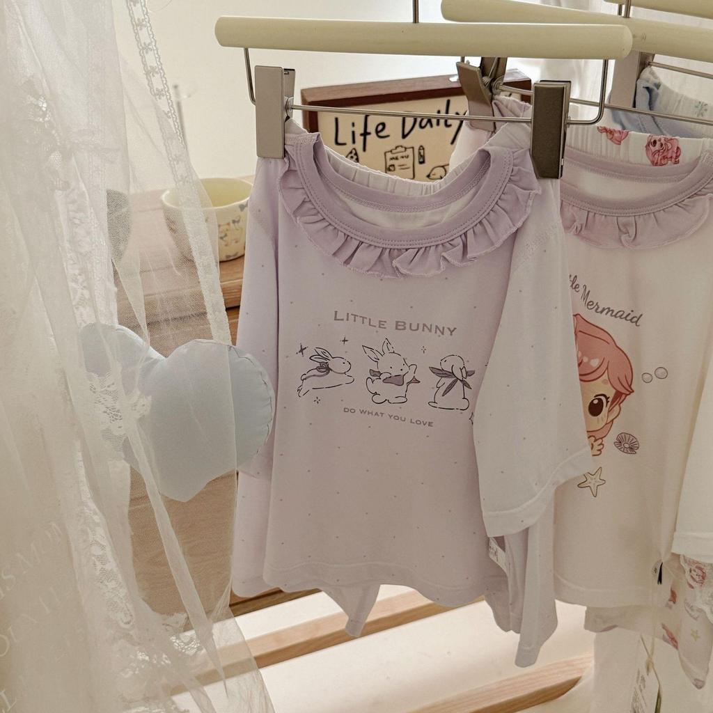 In Stock Hey Sweetheart Kids' Summer Tencel Pajama Set - Cool Short Sleeve Home Wear for Boys and Girls