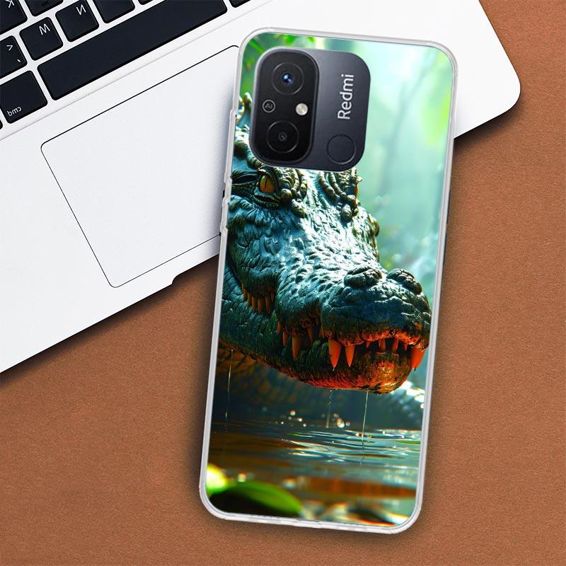 Crocodile Animal Phone Case For Xiaomi Redmi 12 13 12C 13C 14C 10 10C 10A 9 9C 9A 9T 8A 8 7A 7 6A 6 Pro K80 K70 K60 K40 K20 12 1