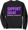 Alzheimers Awareness Support Squad Purple Heart Unisex Crewneck Sweatshirt