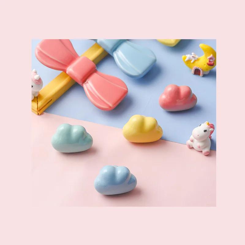 Cartoon Children Room Ceramic Cabinet Knobs Moon Star Wardrobe Handle Garden Door Handle Cabinet Handles for Kids