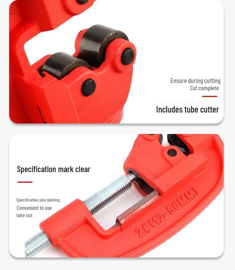 Heavy-Duty Manual Rotary Pipe Cutter for Steel, Gas, Fire, and Scaffold Pipes