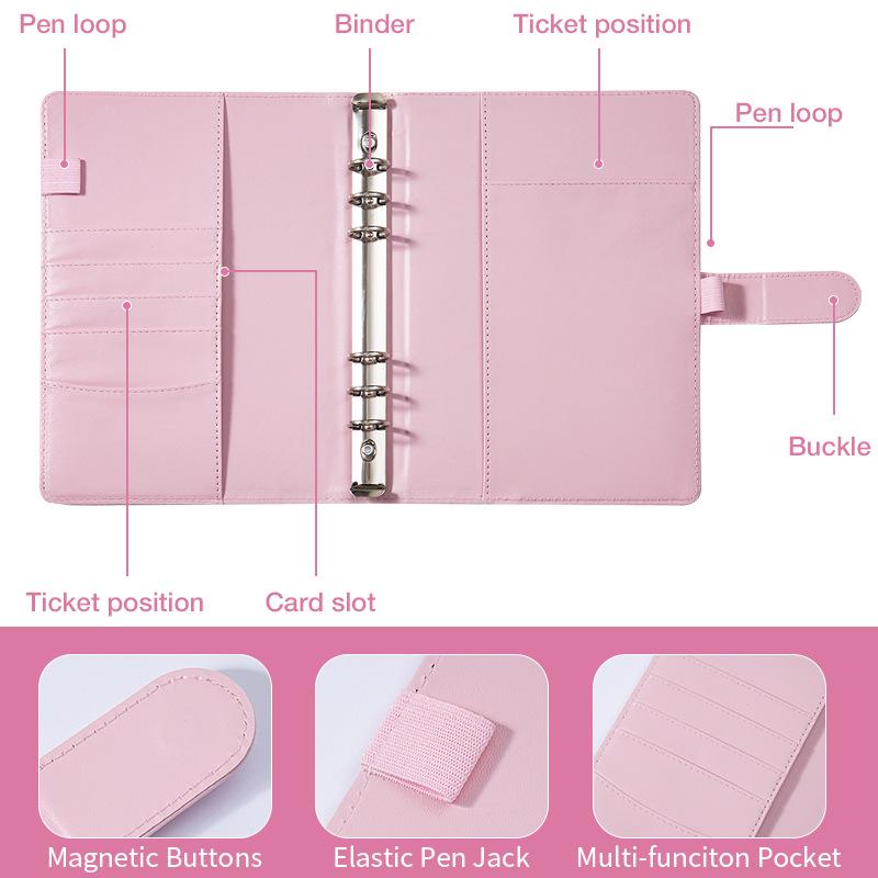 100-Day Savings Challenge A5 Planner & Budget Book with Four-Grid Photo Album