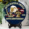 2D Flat 1pc Aluminum Independence Day-Themed Wall Decor 7.87 inches x 7.87 inches Patriotic Decor Suitable for hanging on front doors, porches, and
