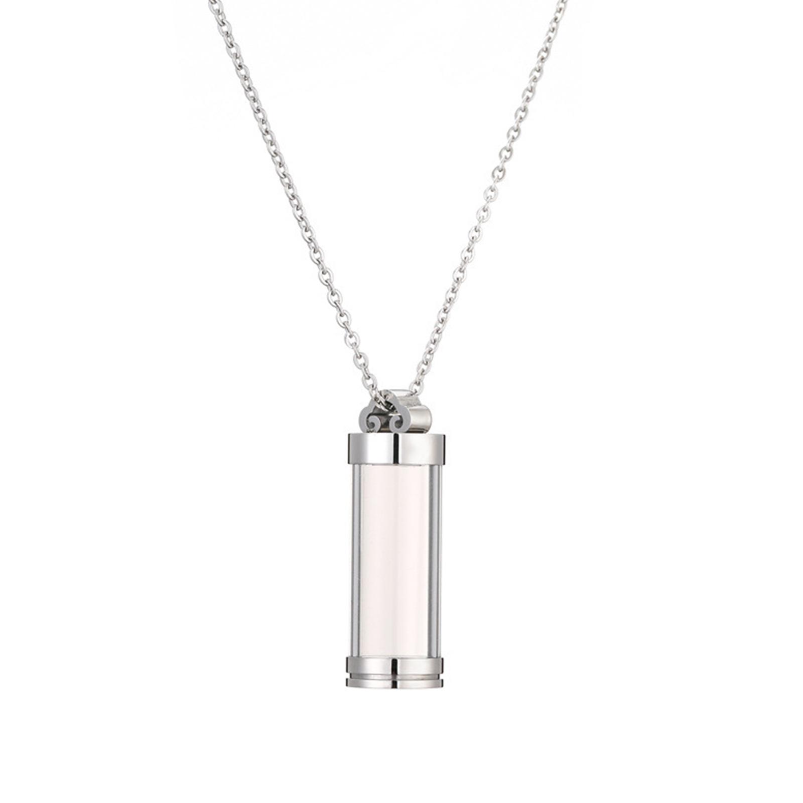 

Кулон-урна Мемориальное ожерелье Локет для праха Кремационное украшение Памятный кулон с регулируемой цепочкой для владельца питомца Воспоминания B