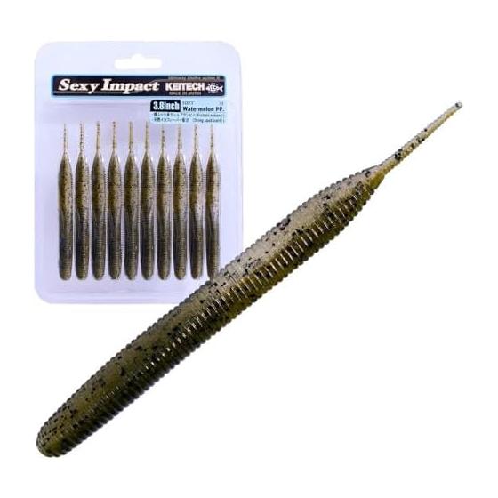 Keitech Pintail Straight Worm Sexy Impact 2,8 дюйма / 3,8 дюйма / 4,8 дюйма / 5,8 дюйма