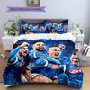 Napoli Football Team Pattern Bedding Home Decoration Birthday Gift (1 * Duvet Cover + 2 * Pillowcase, Without Core)