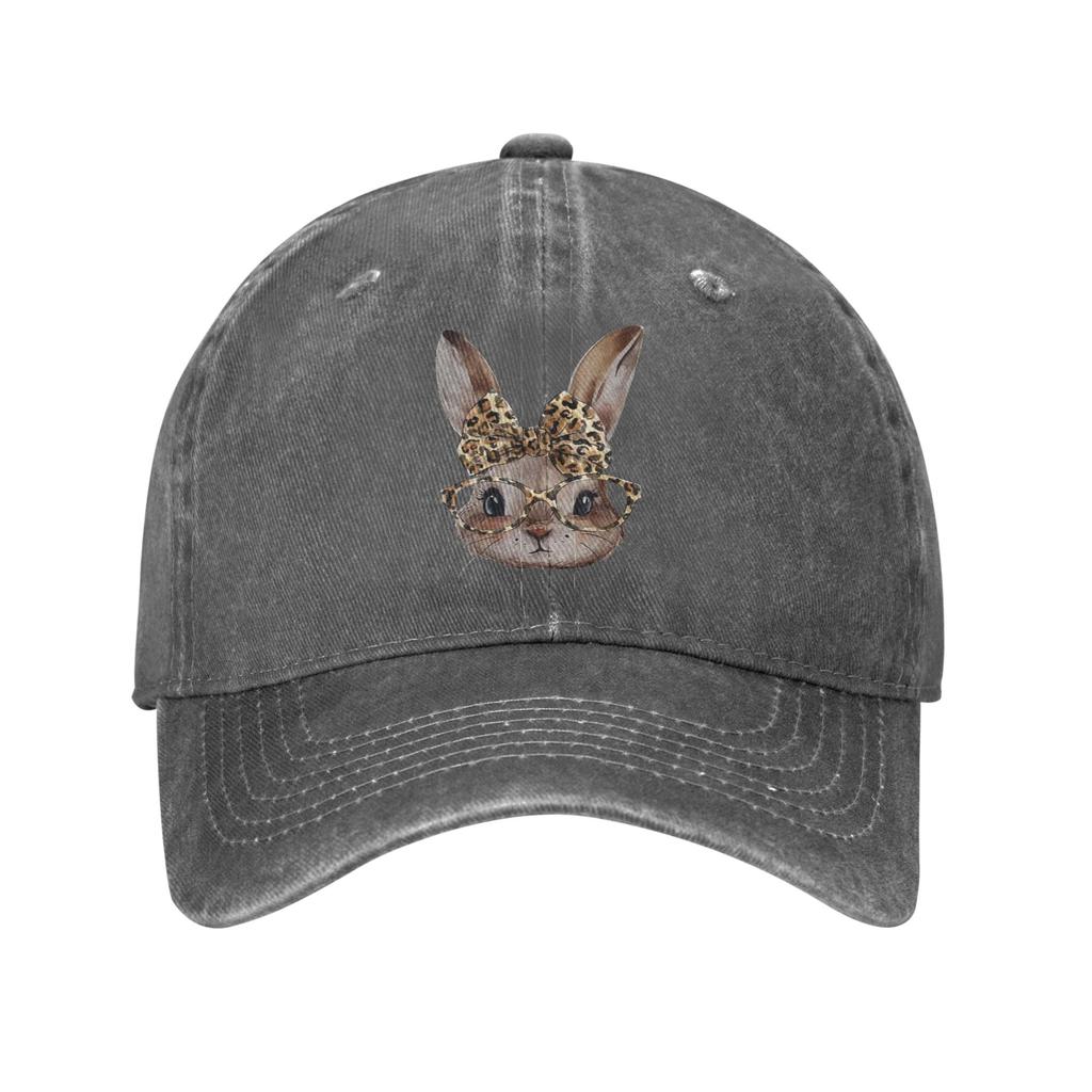 Easter Bunny Leopard Glasses Bandana Rabbit  Hipster Baseball Cap Unisex Hats Women Visor Protection Snapback Cotton Tops Gorras
