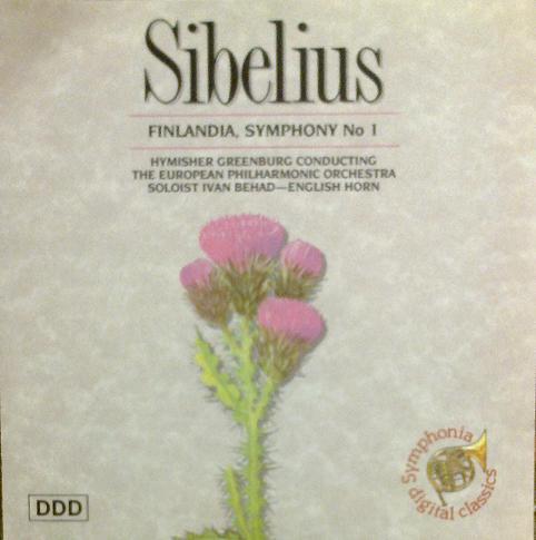 

CD HYMISHER GREENBURG THE EUROPEAN PH Sibelius Finlandia Symphony No 1 SYM008 SYMPHONIA DIGI UK Classical Used