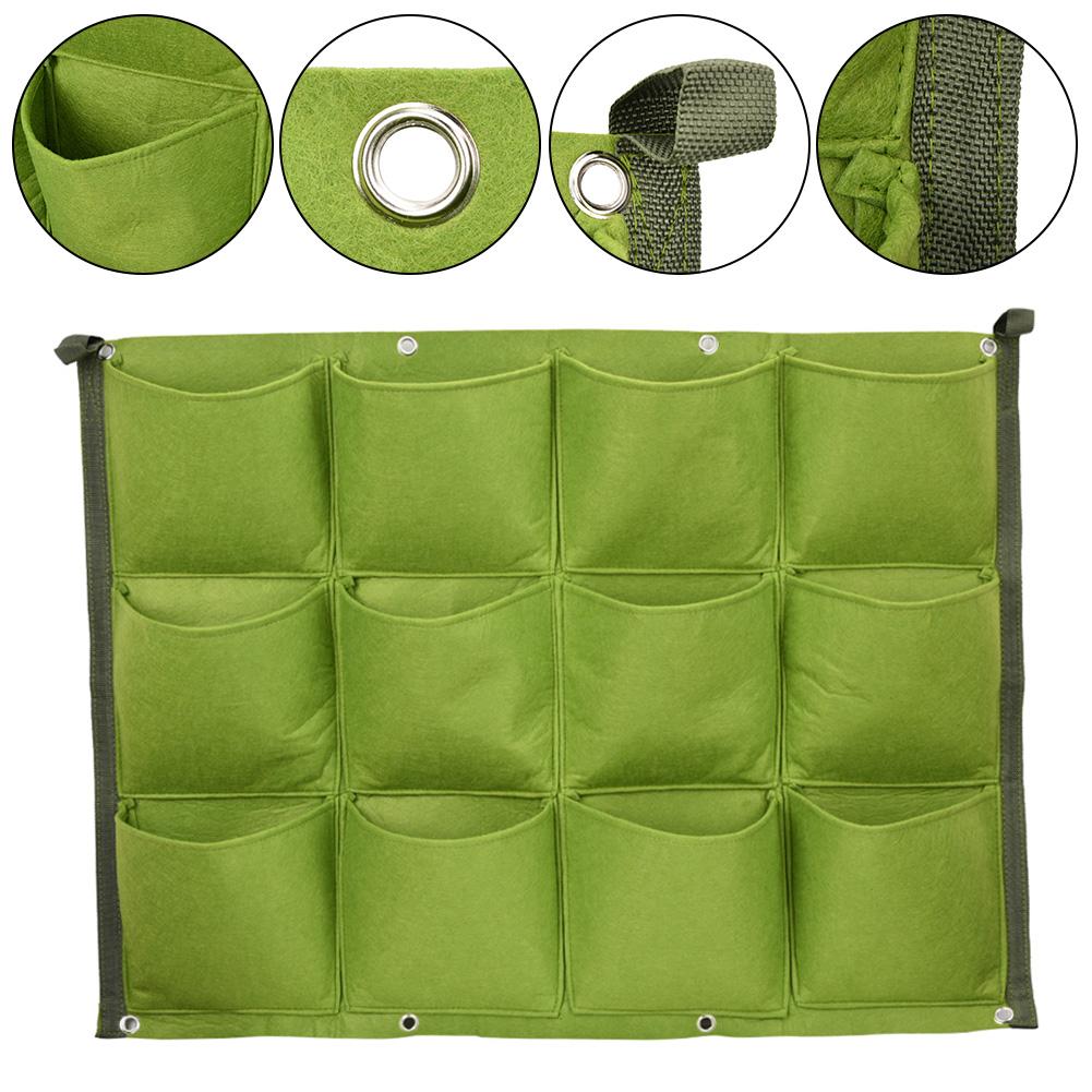 12  s Vertical Greening Hanging Wall Outdoor Garden Plant Growing Bags Planter
