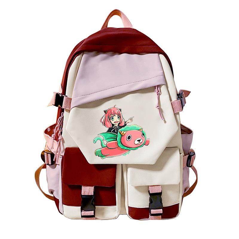 Animation zweidimensionaler Rucksack Dekompression Rückenschutz für Grund- und Sekundarschüler Campus-Trend Schultasche College-Stil