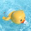 Baby Bath Toys Water Chain Clockwork Bathing Cute Swimming Yellow Duck Toy Toddler Pool Beach Classic Toy For Kids Water Playing