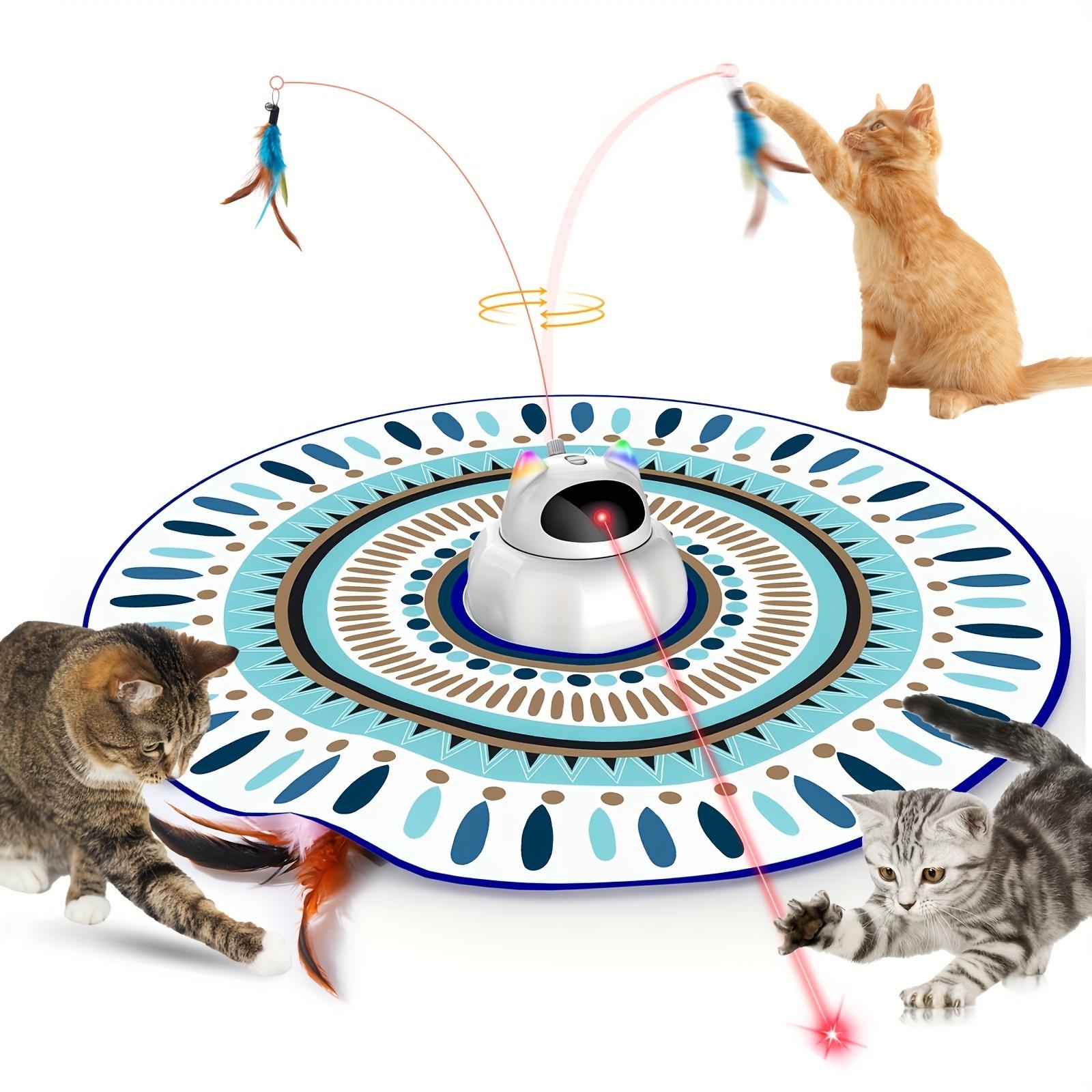 

USB Rechargeable Electronic Toys with a Moving Feather, Perfect for Entertaining Bored Cats of All Breeds S зелений