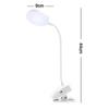 Lampki do czytania , LEDowa lampka biurkowa USB z 3 trybami kolorów, Chroniąca oczy lampka klipsowa do książki , Elastyczna lampka klipsowa na gęsiej szyi 360° na biurko, zagłówek i Vid